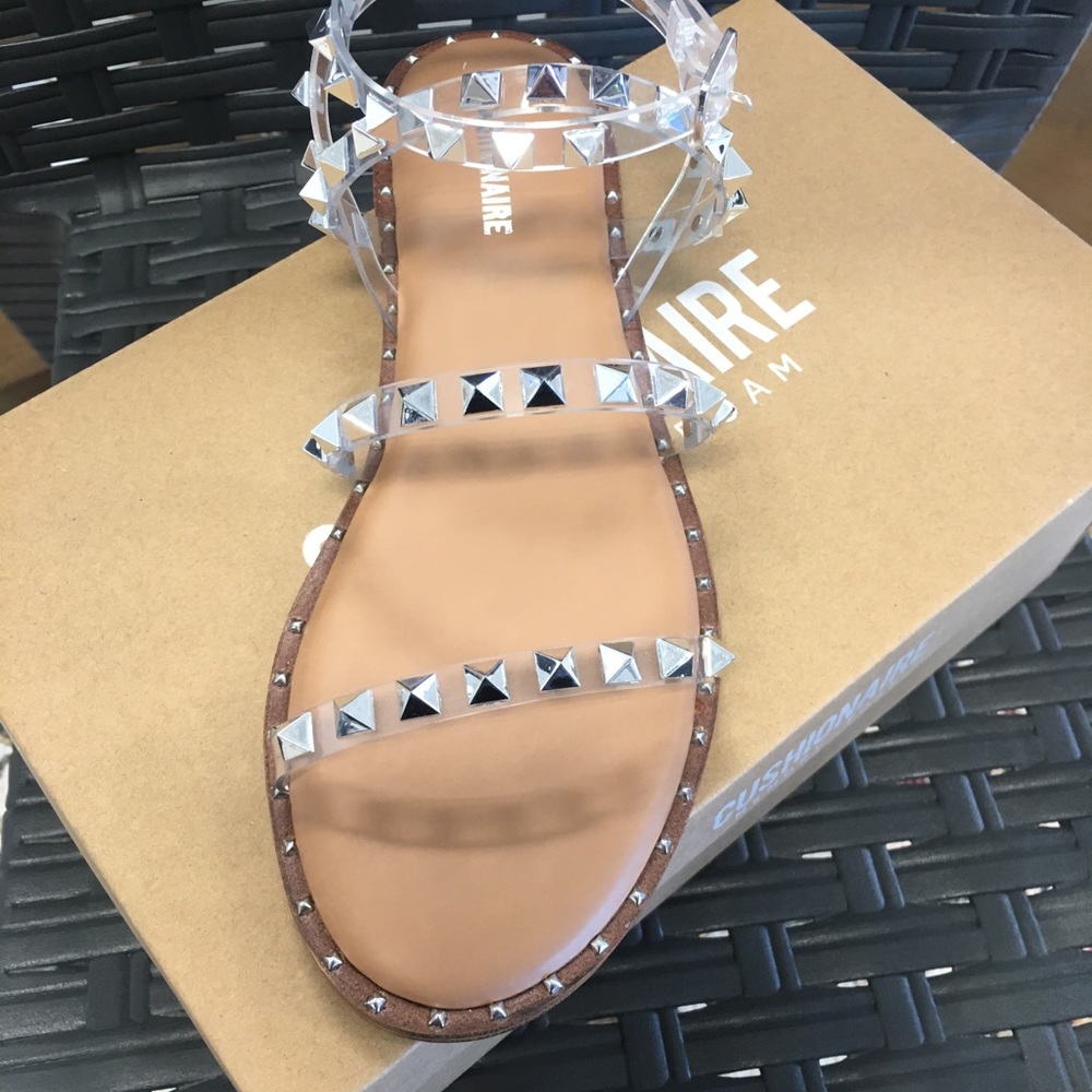 💎Clear Studded Cushionaire Memory Foam Sandals💎 - Picture 4 of 8